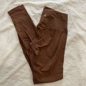 Size 4 lululemon align leggings- roasted brown